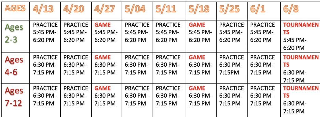 THURSDAY SCHEDULE
