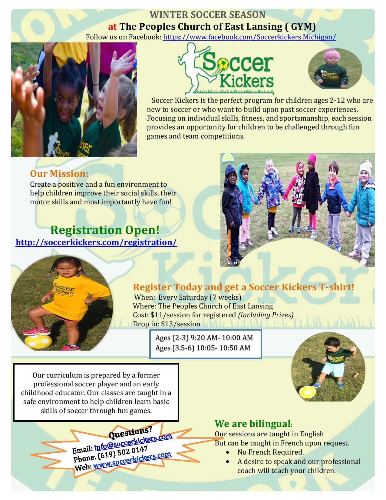 Winter Soccer Season at The Peoples Church Soccer Kickers